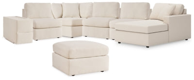 Seccional Modmax de 6 piezas con chaise longue y otomana