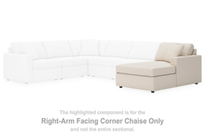 Seccional Modmax de 6 piezas con chaise longue y otomana