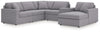 Seccional Modmax de 6 piezas con chaise longue