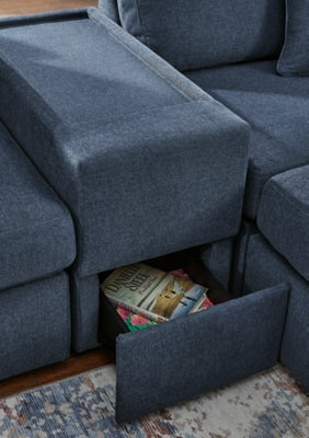 Seccional Modmax de 6 piezas con chaise longue y otomana