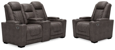 Loveseat reclinable eléctrico y sillón reclinable eléctrico HyllMont