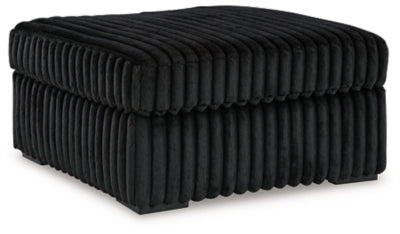 Sofá seccional de 3 piezas, chaise longue y otomana decorativa extragrande Midnight-Madness