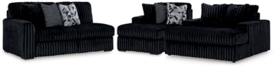 Seccional de dos piezas y chaise longue extragrande Midnight-Madness