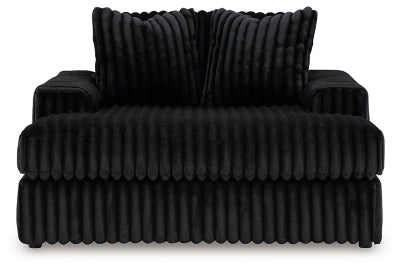 Seccional de dos piezas y chaise longue extragrande Midnight-Madness