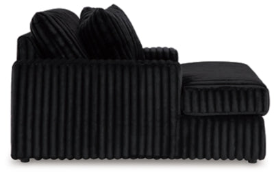 Sofá seccional de 3 piezas, chaise longue y otomana decorativa extragrande Midnight-Madness