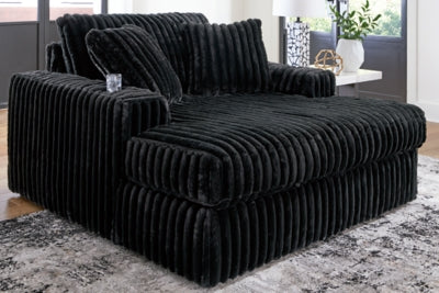 Seccional de 4 piezas y chaise longue extragrande Midnight-Madness