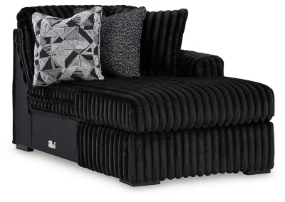 Seccional de dos piezas y chaise longue extragrande Midnight-Madness