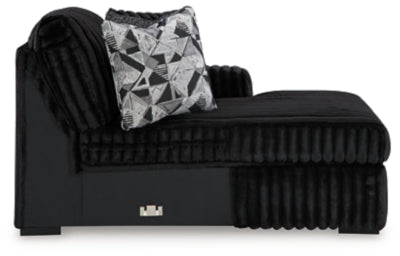 Seccional de dos piezas y chaise longue extragrande Midnight-Madness