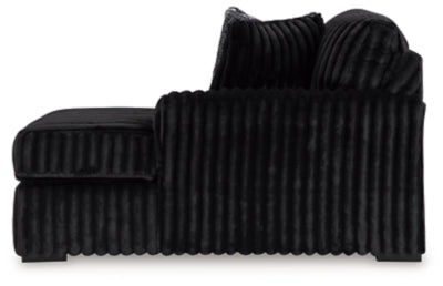 Seccional de dos piezas y chaise longue extragrande Midnight-Madness