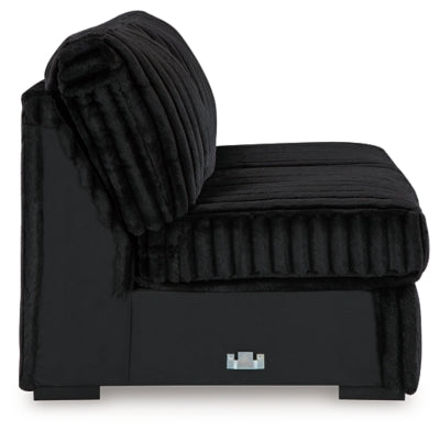 Seccional de 3 piezas Midnight-Madness con chaise longue doble y otomana