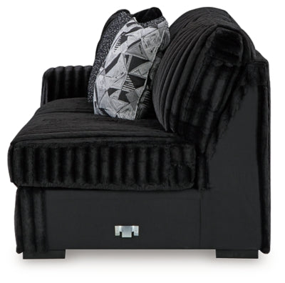 Seccional de dos piezas y chaise longue extragrande Midnight-Madness