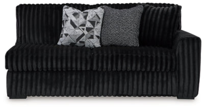 Sofá seccional de 3 piezas, chaise longue y otomana decorativa extragrande Midnight-Madness