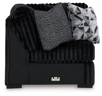 Seccional de 4 piezas y chaise longue extragrande Midnight-Madness