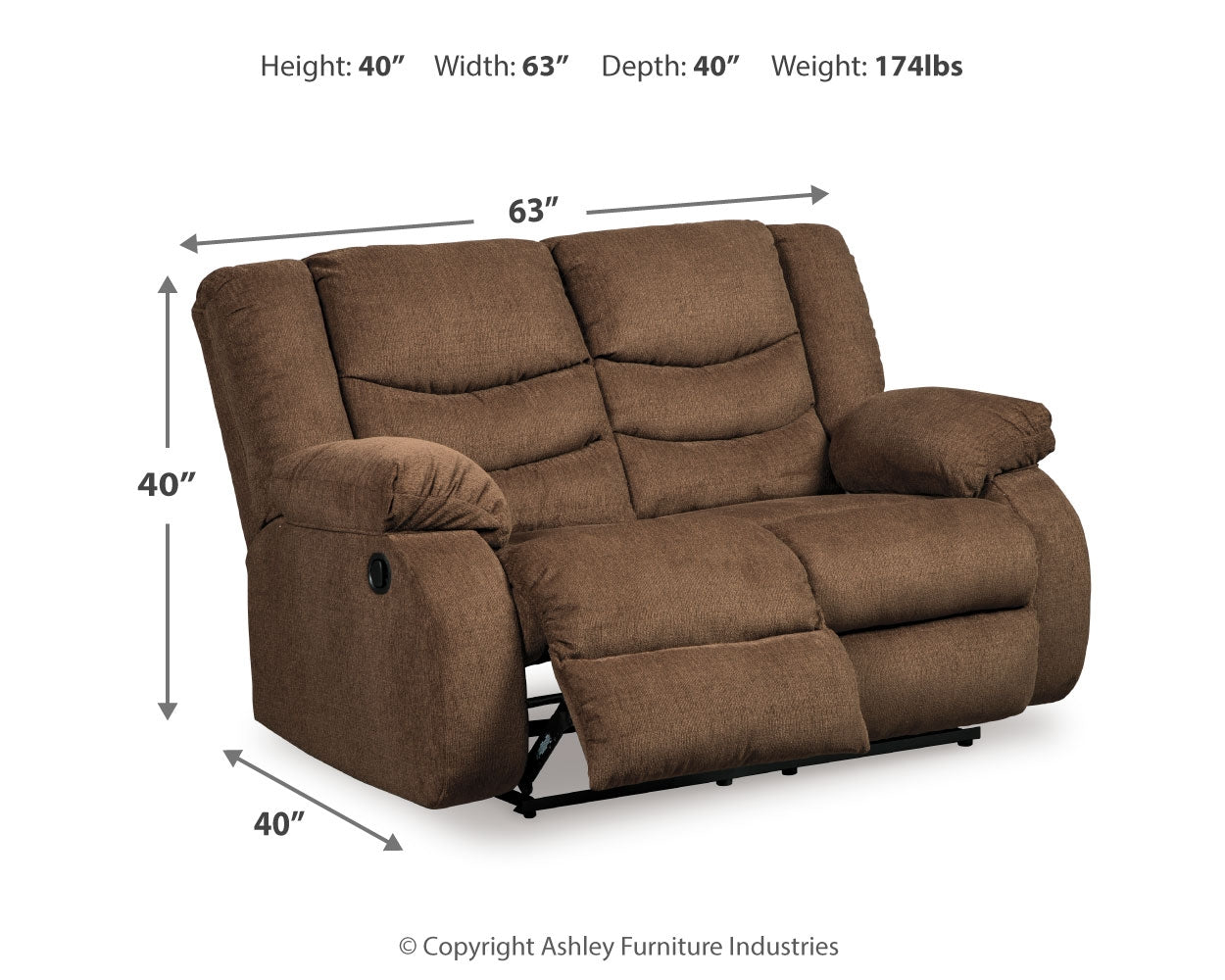 Loveseat reclinable Tulen