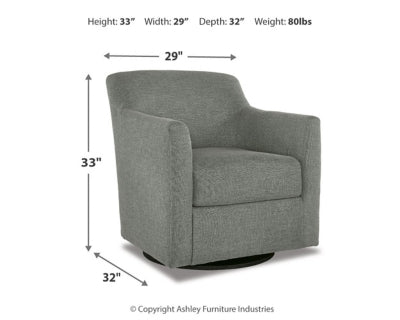 Silla giratoria decorativa Bradney