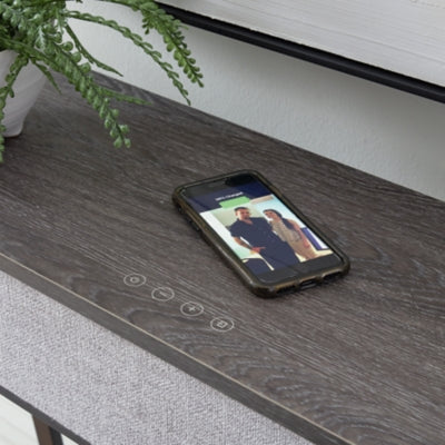 Mesa consola de sofá Sethlen con altavoz