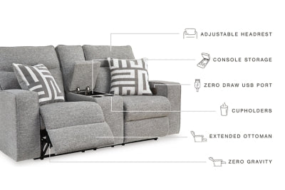 Loveseat reclinable eléctrico Biscoe