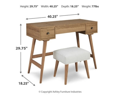 Thadamere Vanity with Stool
