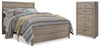 Cama Queen con paneles y cómoda Culverbach