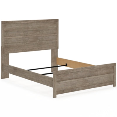 Cama Queen Culverbach con paneles, tocador, espejo y mesita de noche