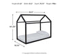 Flannibrook Twin House Bed Frame