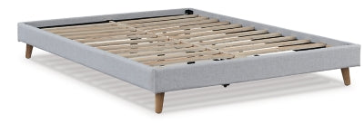Cama de plataforma tapizada completa Tannally