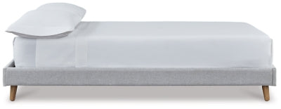Cama de plataforma tapizada completa Tannally