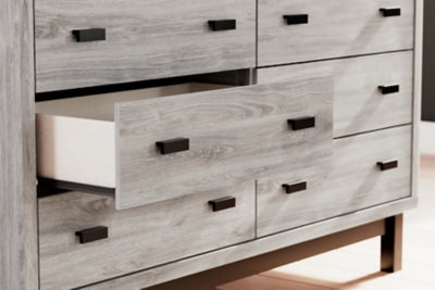 Cama Queen Vessalli con paneles, tocador y espejo