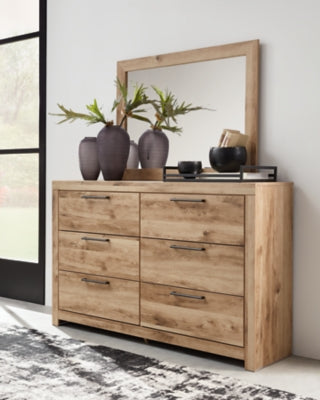 Hyanna Queen Panel Bed with Storage, Dresser, Mirror and Nightstand