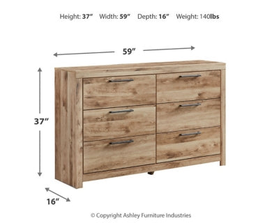 Hyanna Queen Panel Storage Bed, Dresser and Nightstand