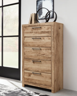 Cama y cómoda con almacenamiento y panel tamaño queen Hyanna