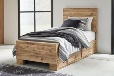 Cama Hyanna Twin con paneles y almacenamiento en dos lados