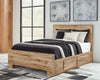 Cama Queen Hyanna con paneles y almacenamiento en dos lados