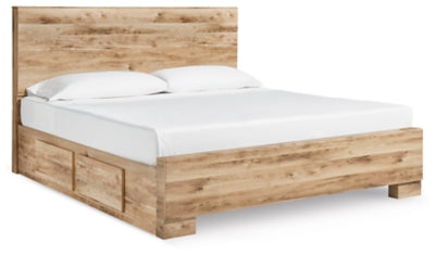 Cama Hyanna King con paneles y almacenamiento en dos lados