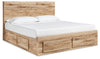 Cama Hyanna King con almacenamiento y dos cajones debajo