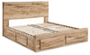 Cama Hyanna King con almacenamiento y 1 cajón debajo
