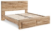 Cama Hyanna King con almacenamiento y paneles
