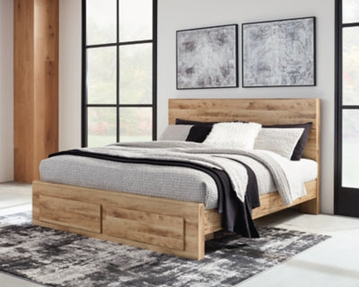 Cama tamaño queen con almacenaje y paneles Hyanna