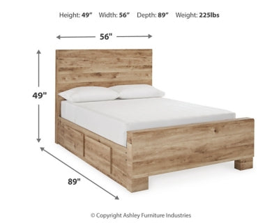 Hyanna Full Panel Bed with 1 Side Storage