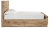 Cama Hyanna con paneles completos y almacenamiento en un lado