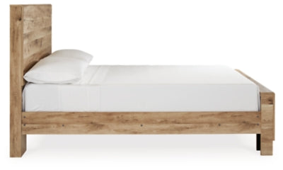 Cama Hyanna con paneles completos, tocador, espejo y mesita de noche