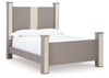 Surancha Queen Poster Bed and 2 Nightstands