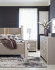 Cama Surancha King con dosel, tocador, espejo y mesita de noche
