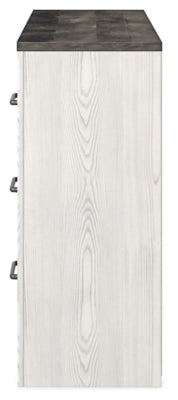 Cama Queen con paneles, cómoda y mesita de noche Gerridan