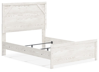Cama Gerridan con paneles completos, tocador, espejo y mesita de noche