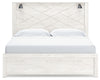 Cama Gerridan King con paneles, tocador, espejo y dos mesitas de noche
