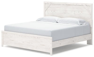 Cama Gerridan King con paneles, cómoda y dos mesitas de noche
