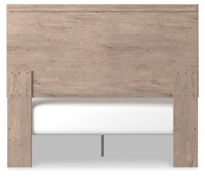 Cama queen con paneles Senniberg, tocador, espejo y mesita de noche