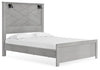 Cama Queen Cottonburg con paneles, tocador, espejo y mesita de noche