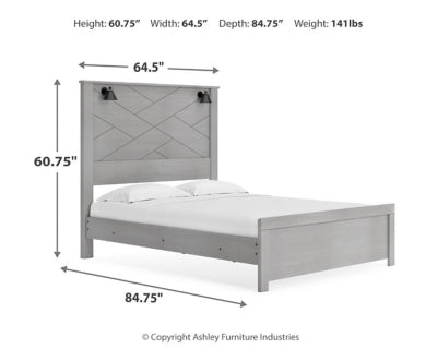 Cama Queen con paneles Cottonburg